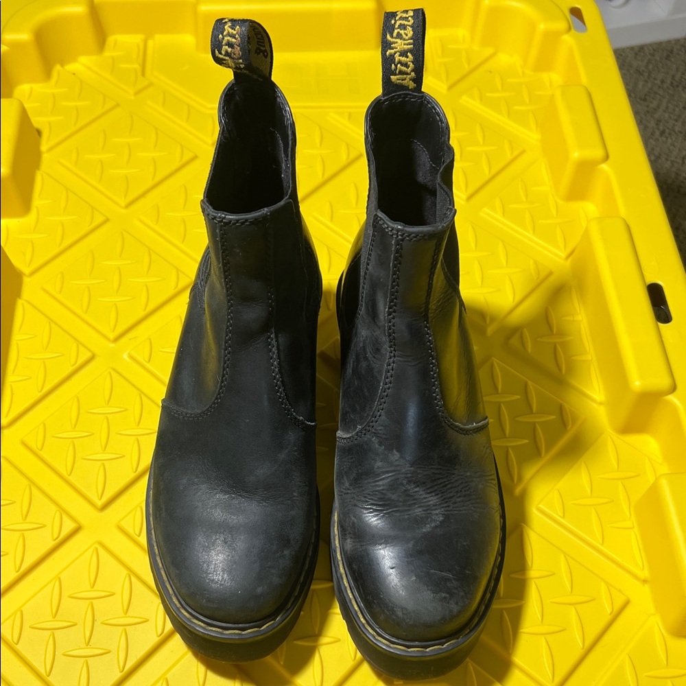Black Leather doc martins size 6